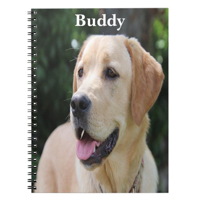 Custom Dog Photo Spiral Notebook (Front)