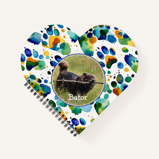 Custom Dog Photo Spiral Notebook (Front)
