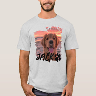 Custom Dog Photo T-Shirt – Personalised Pet Name T