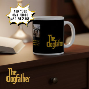Custom Dog Photo The Dogfather Father's Day gift  Large Coffee Mug