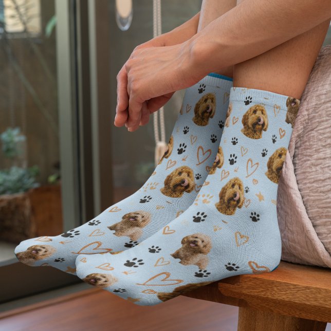 Custom Dog Photo – Valentine Gift for Dog Lover Socks (Creator Uploaded)
