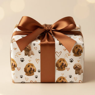 Custom Dog Photo Valentine Pet Lover Wrapping Paper