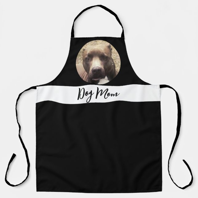 Custom Dog Photo Womens Kitchen Apron (Front)