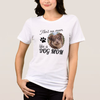 Custom Dog Picture Dog Mom Tri-Blend Shirt