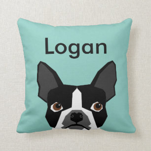 Custom Dog Pillow Boston Terrier Customisable Pet