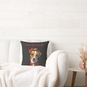 Custom Dog Portrait – Personalised Pet Name Design Cushion