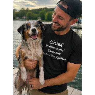 Custom Dog Professional Swimmer Bath Time Quitter T-Shirt