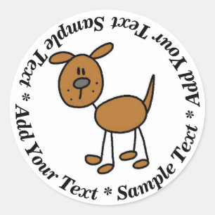 Custom Dog Stick Figure Sticker