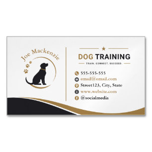 Custom Dog Trainer Magnet Business Card 