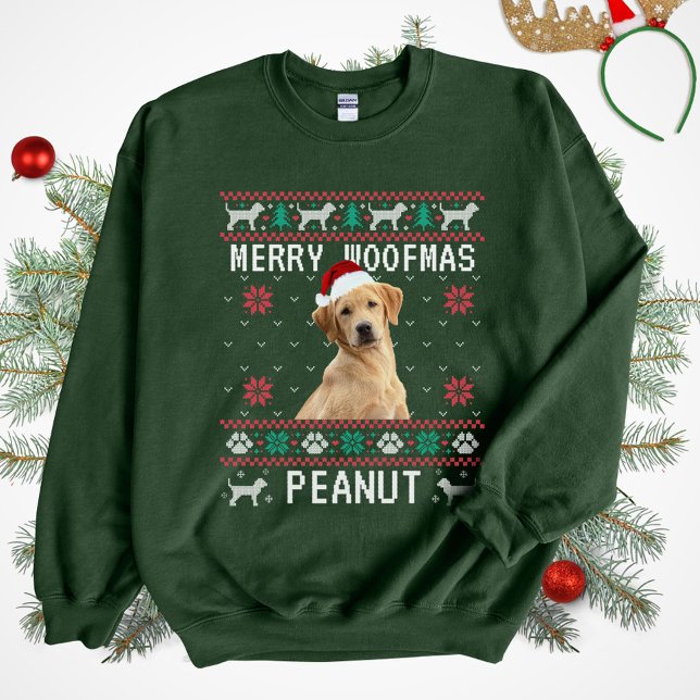 Custom Dog Ugly Christmas Sweatshirt with Photo (Creator Uploaded)