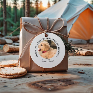 Custom Dog Wedding Favour Dog of Honour Pet Photo Favour Tags