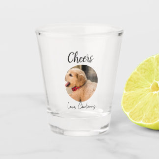 Custom Dog Wedding Favour Dog of Honour Photo chee Shot Glass