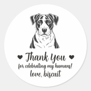 Custom Dog Wedding Favour Stickers
