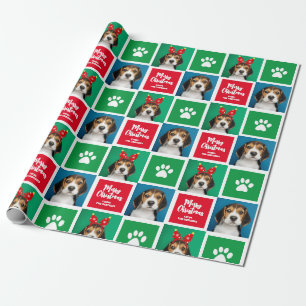 Custom Dogs Christmas Wrapping Paper