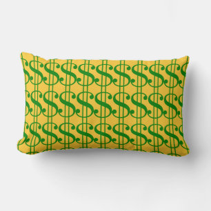 Custom Dollar Sign Throw Pillow