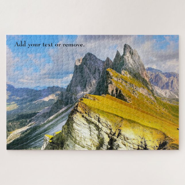Custom, Dolomites mountain landscape, Italy: Jigsaw Puzzle (Horizontal)