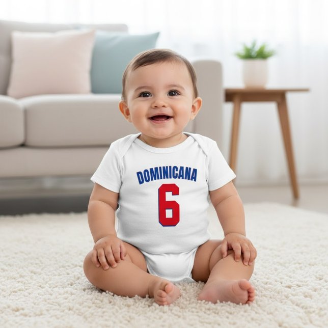 Custom Dominicana World Baseball Classic Dominican Baby Bodysuit (Creator Uploaded)