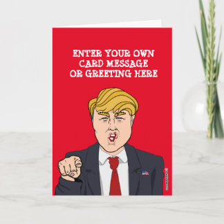 Custom Donald Trump Cartoon Card