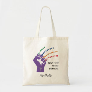 Custom DON'T MESS WITH STEM GIRL Tote Bag