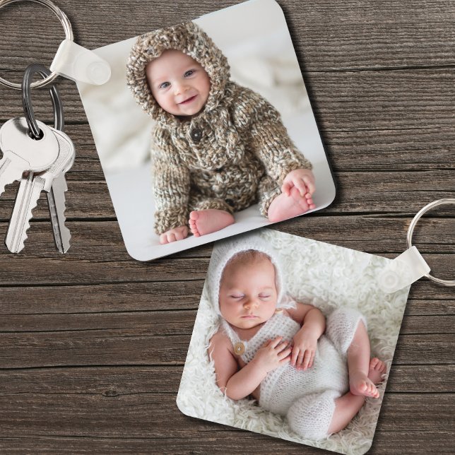 Custom Double Sided Baby Two Photo Key Ring (Custom Double Sided Baby Two Photo keychain)