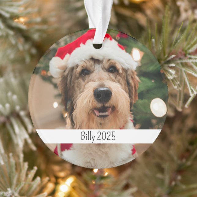 Custom Double Sided Dog Pet Christmas Ornament (Tree)