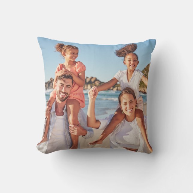 Custom Double Sided Family Photo Cushion (Front)