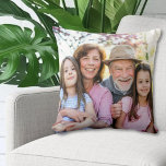 Custom Double Sided Family Photo Cushion<br><div class="desc">Photo Collage Pillow. This custom pillow features two photos—one on each side—making it a unique way to showcase your favorite memories. Perfect as a thoughtful gift for a dad on Father’s Day, a mom on Mother’s Day, or grandparents for any occasion. You can also swap the photos to highlight family,...</div>