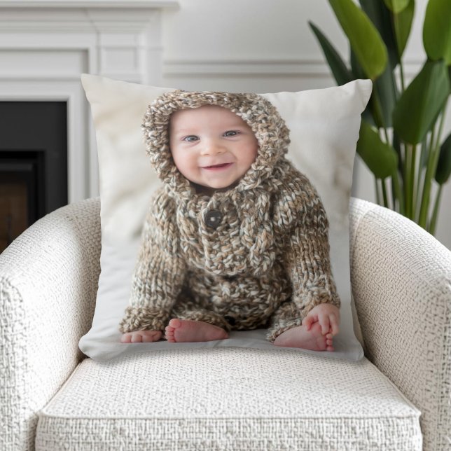 Custom Double Sided Family Photo Cushion (Custom Double Sided Family Photo Throw Pillow)