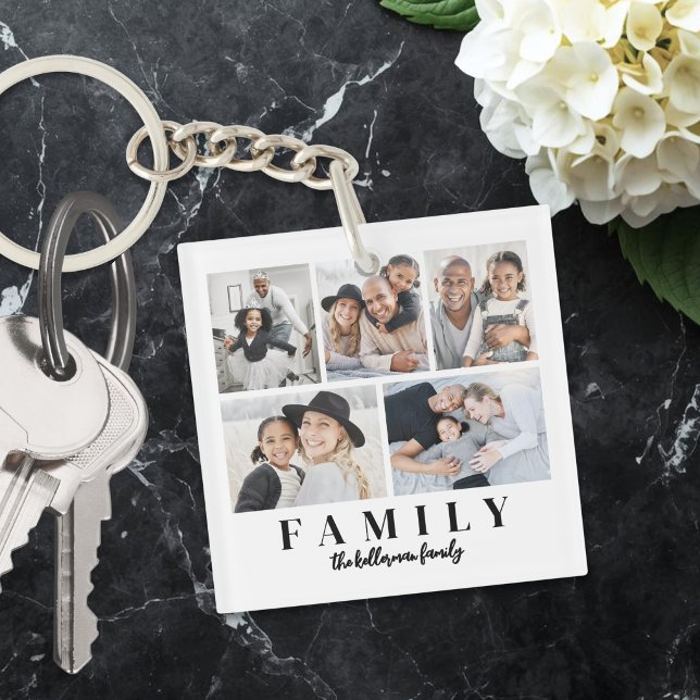 Custom Double Sided Family Photo Key Ring (Custom Double Sided Family Photo Keychain)