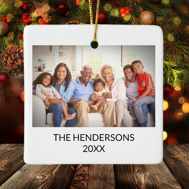 Custom Double Sided Family Photo Portait Christmas Ceramic Ornament (Custom Double Sided Family Photo Portait Christmas Ceramic Ornament
)