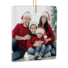Custom Double Sided Family Two Photo Christmas