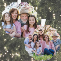 Custom Double Sided Family Two Photo Christmas