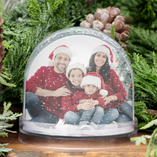 Custom Double Sided Family Two Photo Snowglobe