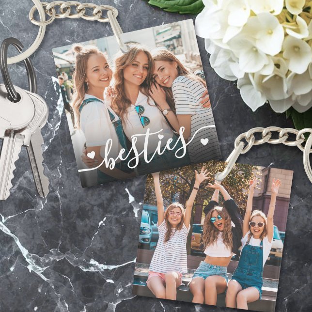 Custom Double Sided Friend Two Photo Key Ring (Creator Uploaded)