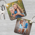 Custom Double Sided Kids Two Photo Key Ring<br><div class="desc">Create a custom keepsake with this double-sided kids' photo keychain, perfect for parents or grandparents who want to feature two different photos. Display one favourite picture on the front and another on the back, allowing you to show off those special moments from your child’s life. Although it's ideal for kids'...</div>
