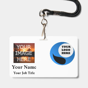 Custom Double Sided Laminated Name Badge ID Badge
