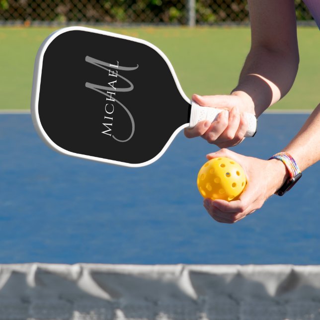 Custom Double Sided Monogram Initial Template Pickleball Paddle (Insitu)