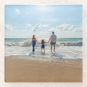 Custom Double Sided Personalised Glass Coaster