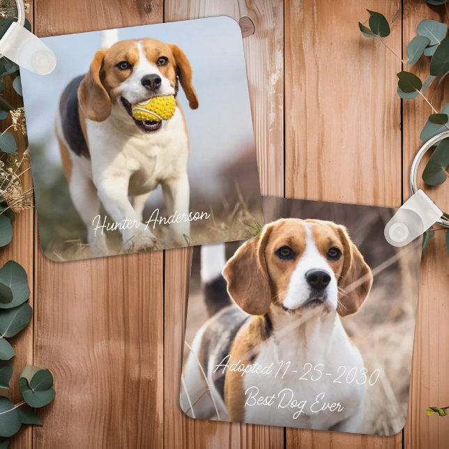 Custom Double Sided Pet 2 Photo Dog Lover Key Ring (Creator Uploaded)