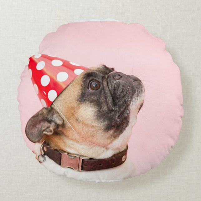 Custom Double Sided Pet Photo Round Cushion (Front)