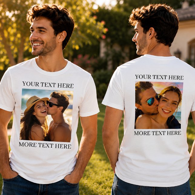 Custom Double Sided Photo and Text Tri-Blend Shirt (Creator Uploaded)