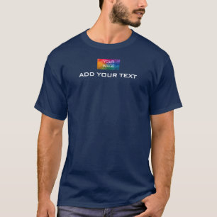 Custom Double Sided Print Add Logo Text Men's T-Shirt