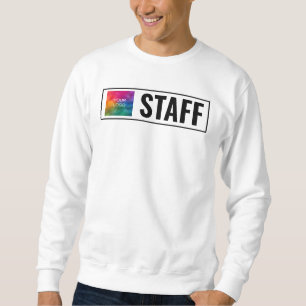 Custom Double Sided Print Template Mens Staff Crew Sweatshirt