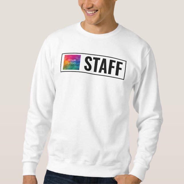 Custom Double Sided Print Template Mens Staff Crew Sweatshirt (Front)