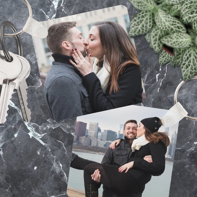 Custom Double Sided Two Photo Gift Key Ring (Custom Double Sided Two Photo Gift Keychain)