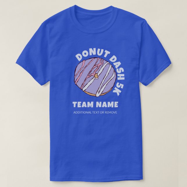 Custom Doughnut Dash 5k Team T-Shirt (Design Front)