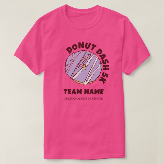 Custom Doughnut Dash 5k Team T-Shirt (Design Front)