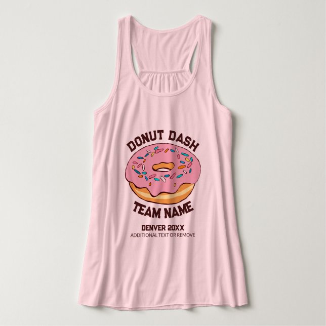 Custom Doughnut Dash Team Tank Top (Design Front)