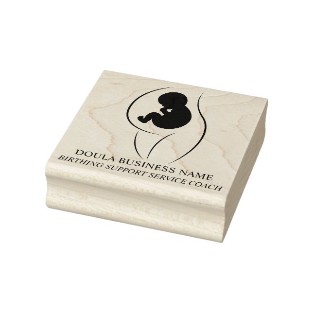 Custom Doula & Birth Coach Professional Logo Rubber Stamp (Stamp)