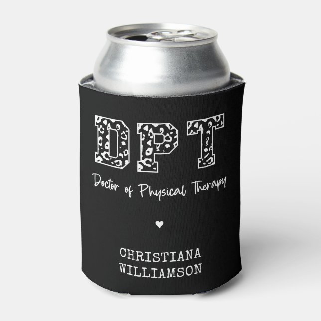 Custom DPT Doctor of Physical Therapy Gift  Can Cooler (Can Front)